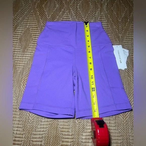 YOGALICIOUS® LUX Women's Workout Short Set: 7" Purple & Grey, Size XS,NWT - Picture 6 of 12